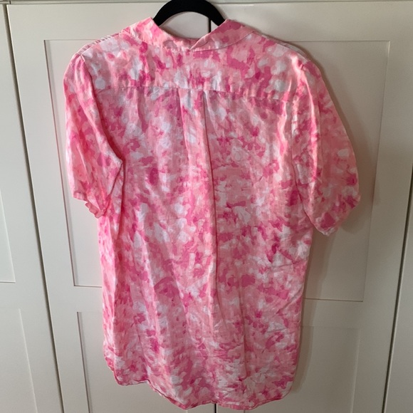 Faithful the brand Pink Charlita Tie-Dyed Linen Shirt - Picture 6 of 7